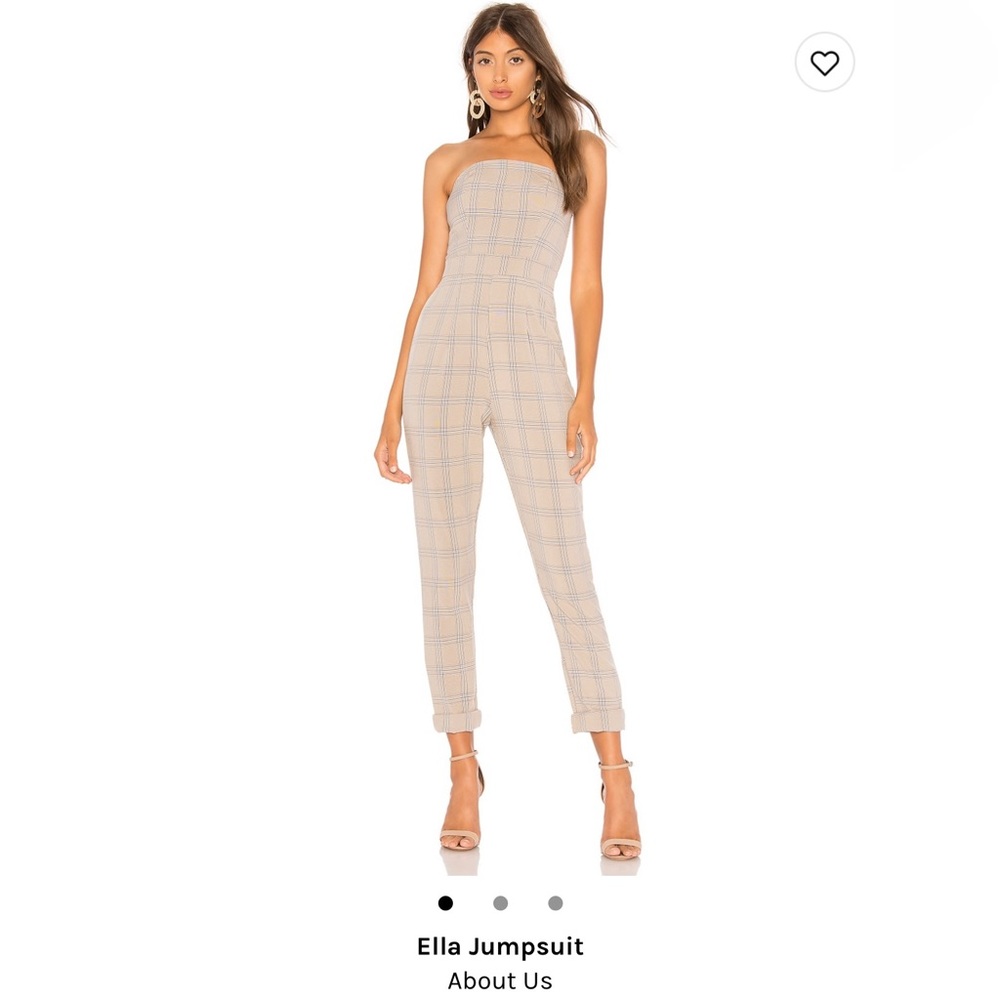 Revolve About Us Ella Plaid Jumpsuit